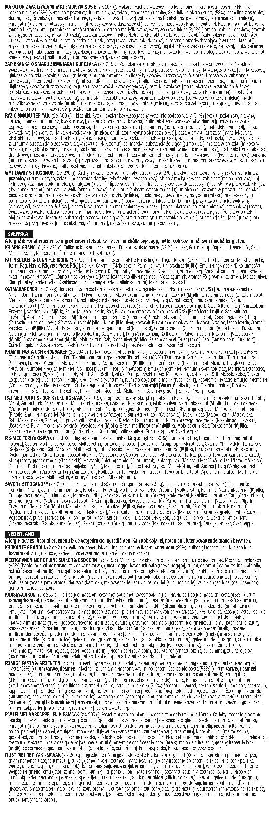 Sac d'urgence - 60 portions
