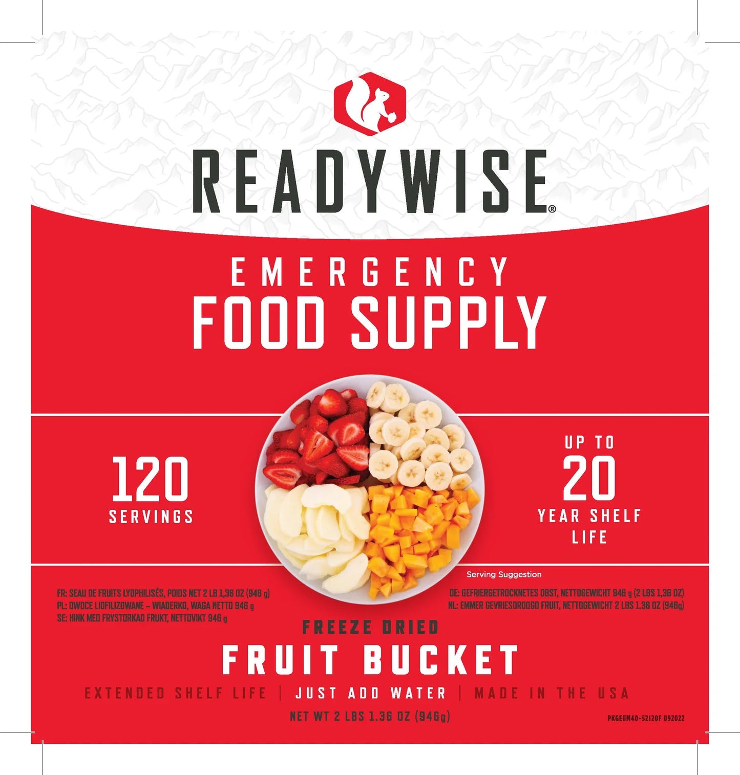 Fruit Bucket - 120 porties