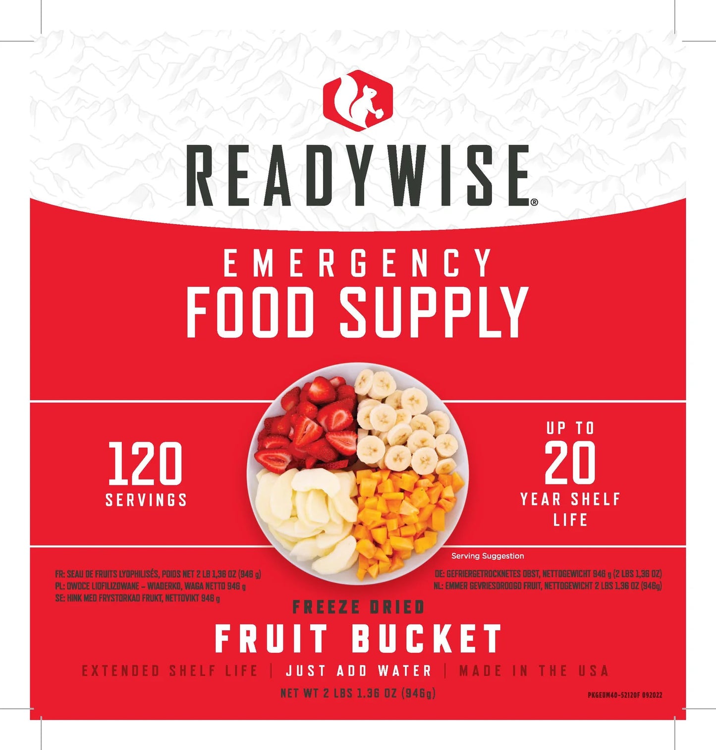 Fruit Bucket - 120 servings